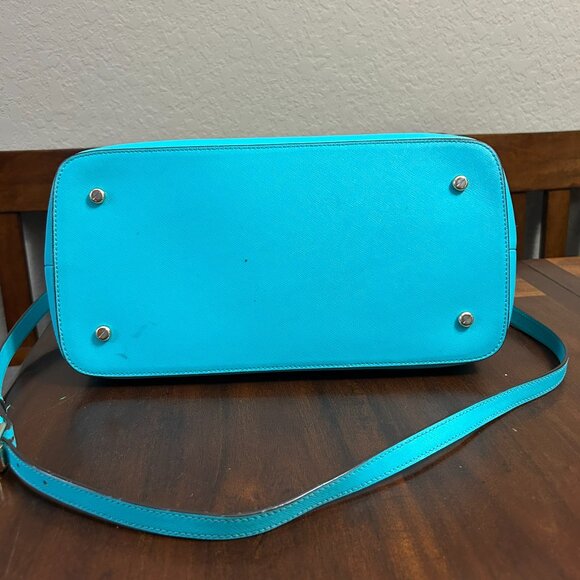 Henri Bendel West 57th Satchel – Turquoise Saffiano Leather *Rare Color* - Picture 2 of 7
